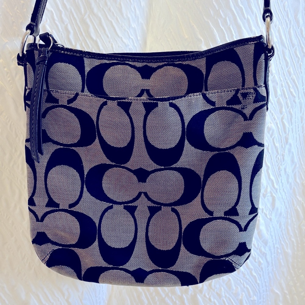 Coach Black and Gray Signature Crossbody Bag - Picture 3 of 5